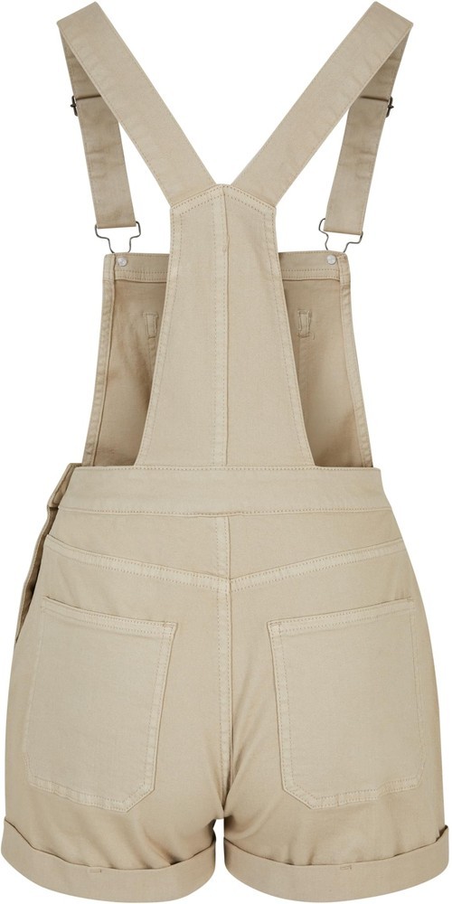 UrbanClassicsDamenLatzhoseLadiesOrganicShortDungareeOffwhiteRaw-3XL