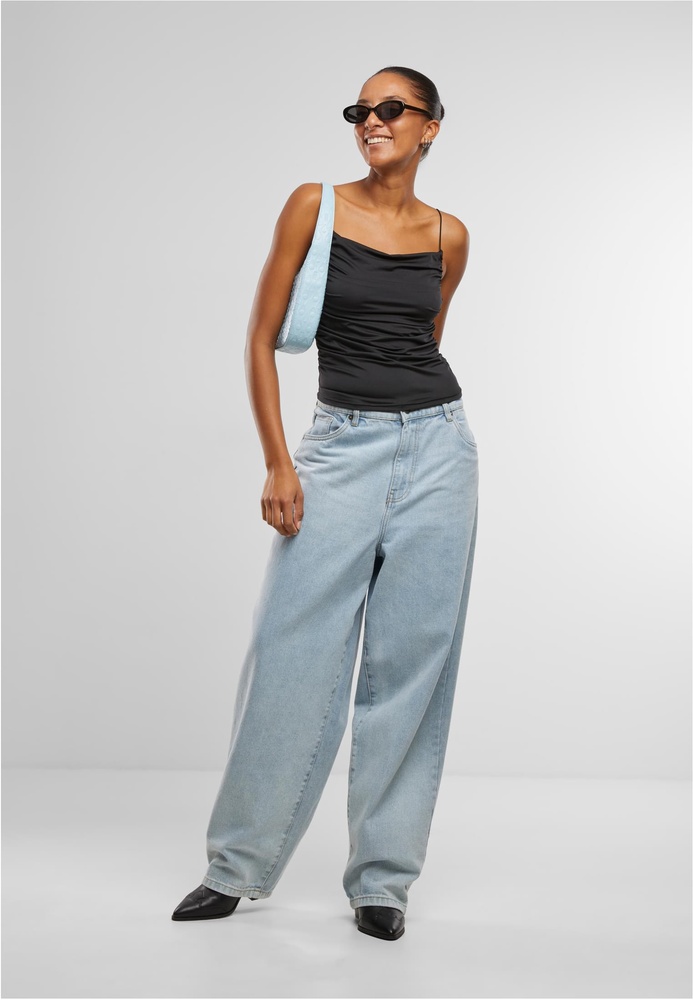 UrbanClassicsDamenT-ShirtLadiesWaterfallJerseyTopTB7700Black-L