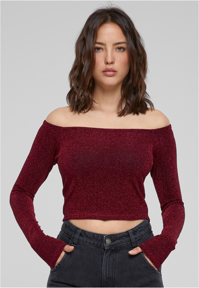 UrbanClassicsDamenLadiesOffShoulderGlitterLongsleeveTB6125