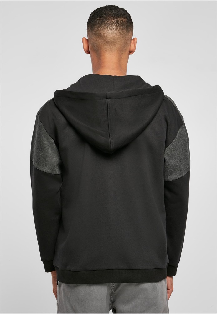 UrbanClassicsSweatshirtOversizedPatchZipHoodyBlackCharcoal