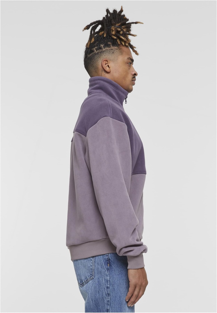 UrbanClassicsColourBlockPolarFleeceJacketTB7016PurplenightFadedpurple-3XL