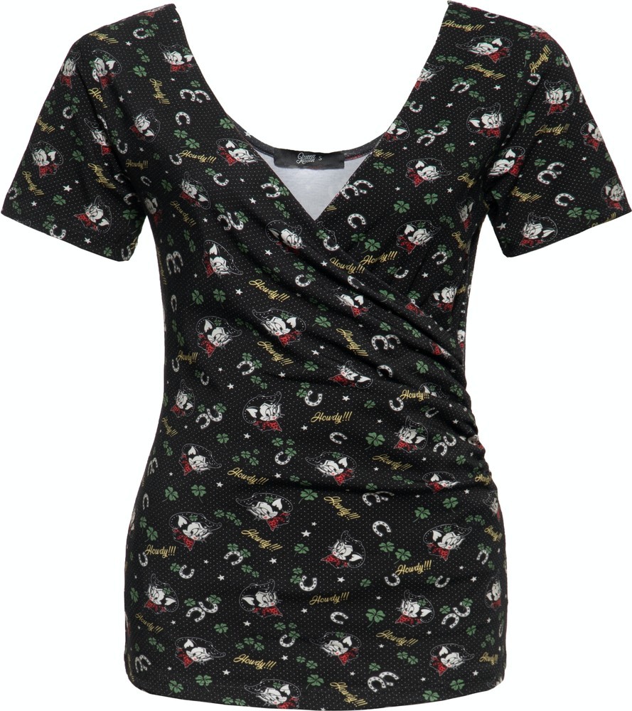 QueenKerosinDamenBlusentopSchwarz