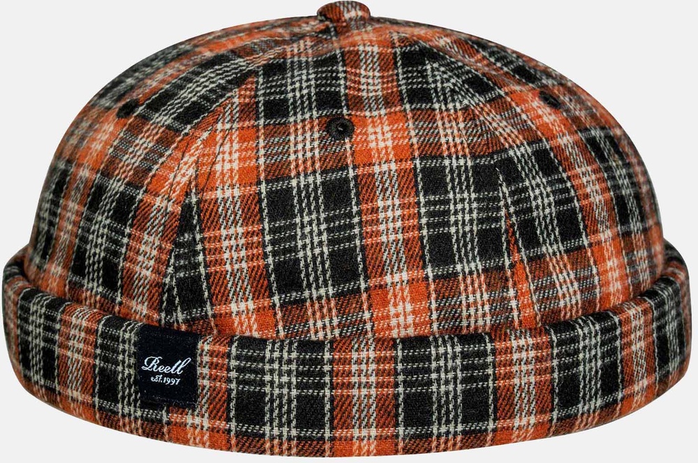 ReellDockerCap1402-066-05-165BrownPlaid