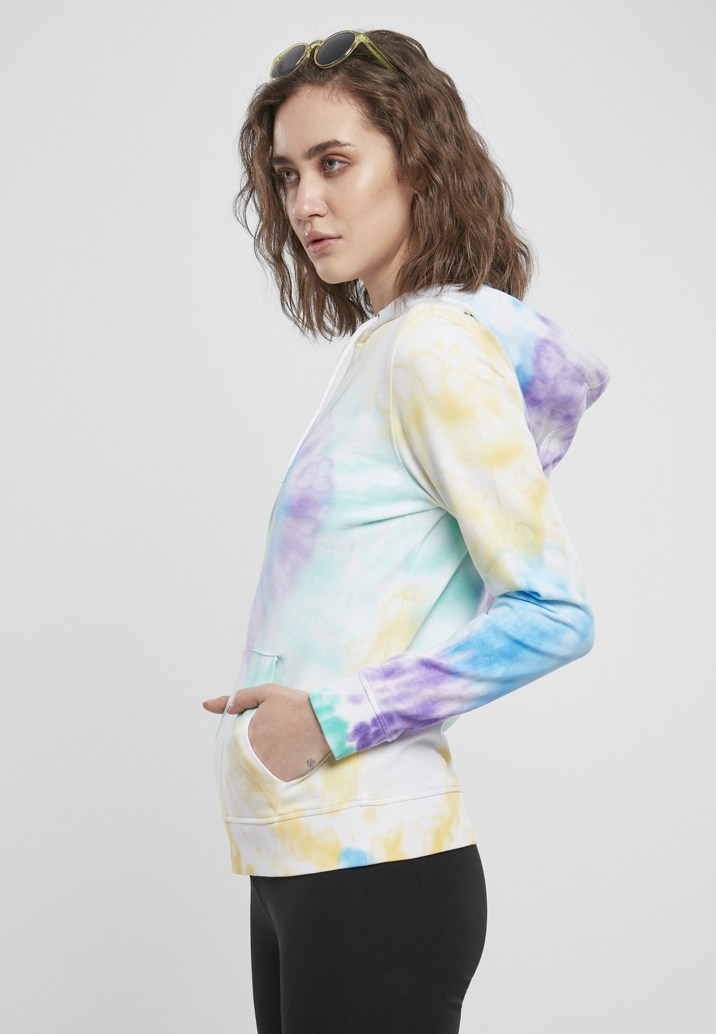 UrbanClassicsDamenHoodieLadiesTieDyeHoodyBlack