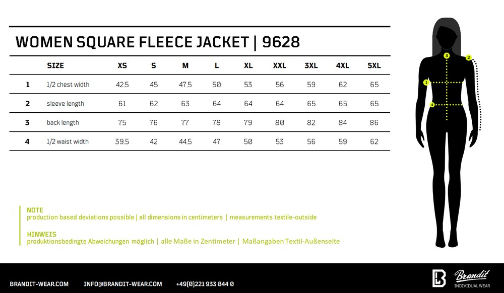 BranditDamenJackeWomenSquareFleeceJacketBlack