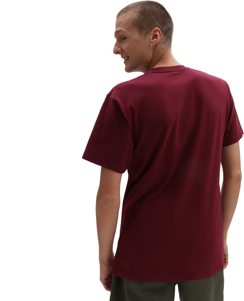 VansHerrenT-ShirtMnLeftChestLogoTeeBurgundy-L