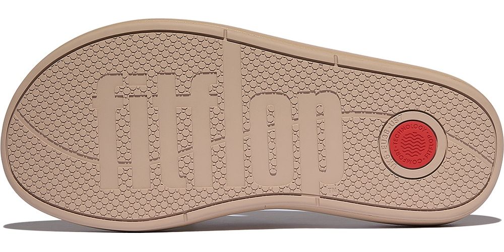 FitFlopDamenFlipFlopIqushionD-LuxePaddedLeatherToe-PostSandalsJB6ClassicBeige-36