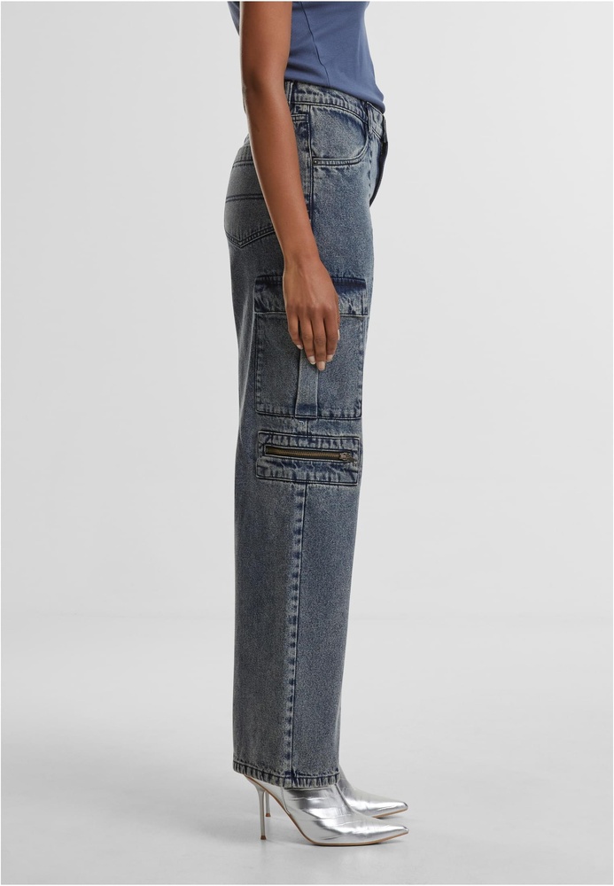 UrbanClassicsDamenLadiesLooseUtilityDenimPantsTB6925DirtyWashed-26