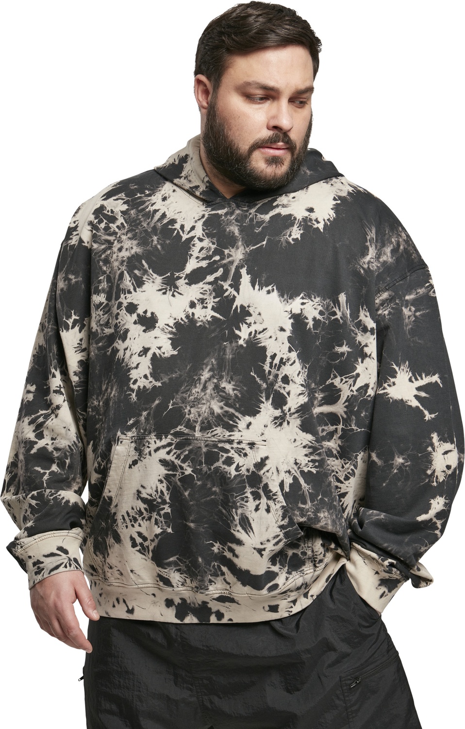 UrbanClassicsSweatshirtBleachedHoodyBlack