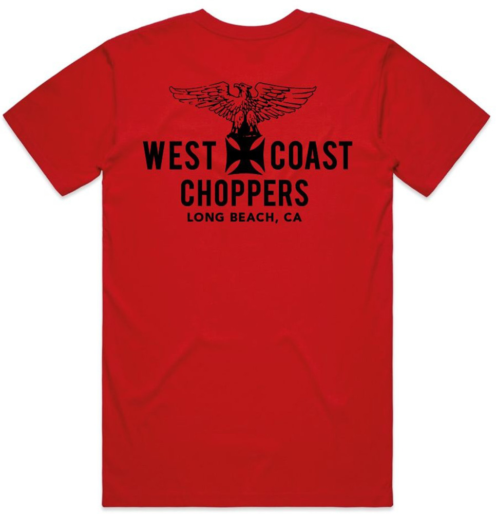 WCCWestCoastChoppersT-ShirtEagleTee-Red-L