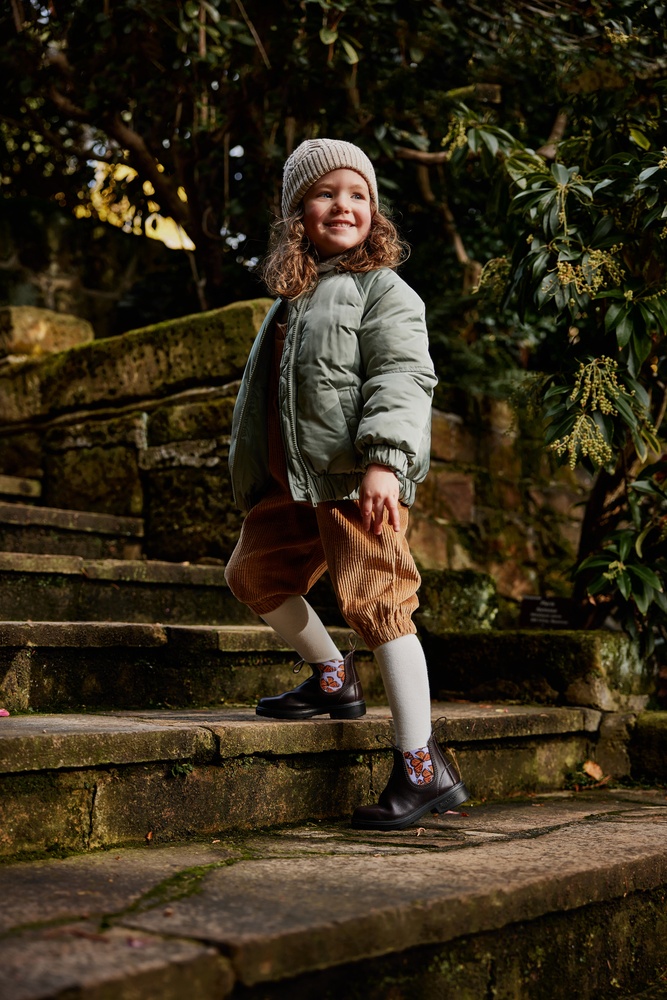 BlundstoneKinderChelseaBoots2395BrownLeatherWithButterflyLilacElasticKidsBrown-K8UK