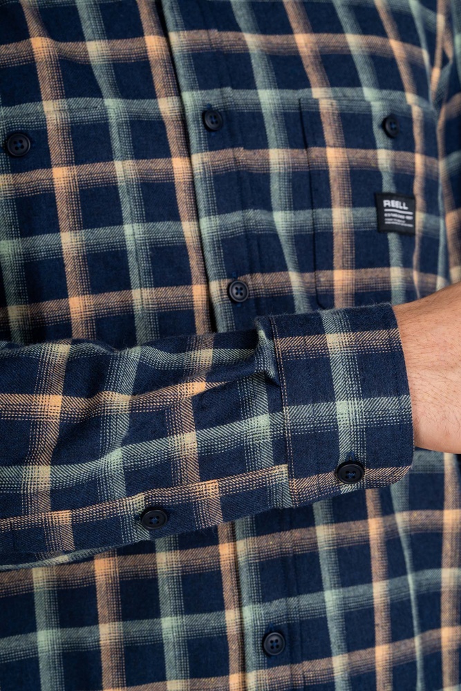 ReellHemdShirtAlvarCheckShirt1302-048-22-150NavyGreenOrange-S