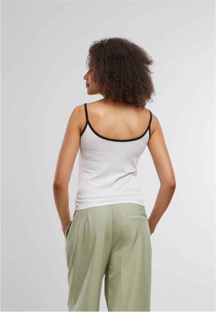 UrbanClassicsDamenLadiesContrastBasicTop2-PackTB7485ABlackWhiteWhiteBlack-3XL