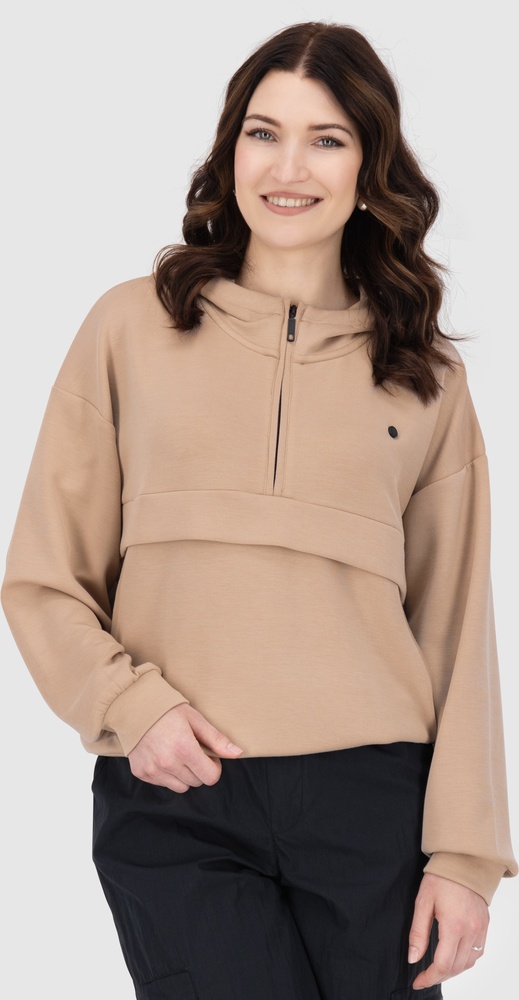 AlifeKickinDamenHoodieMajviAKTSupersoftOversize31086-9999Taupe-L
