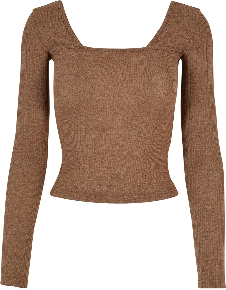 UrbanClassicsDamenLadiesRibSquaredNecklineLongsleeve