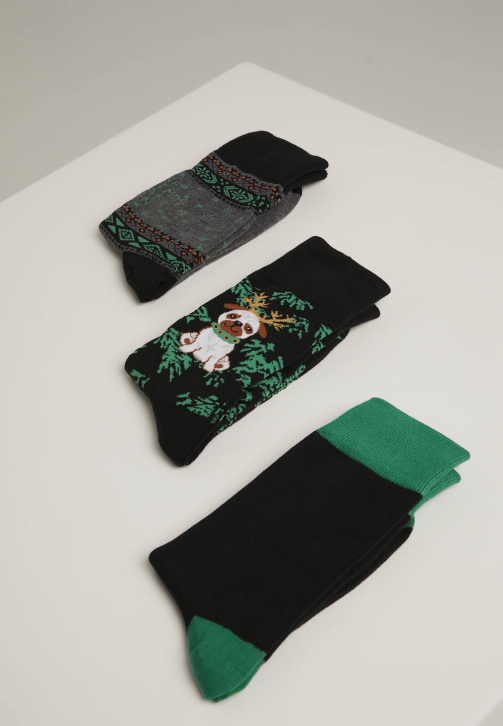 UrbanClassicsSockenChristmasSocksSetDogMulticolor