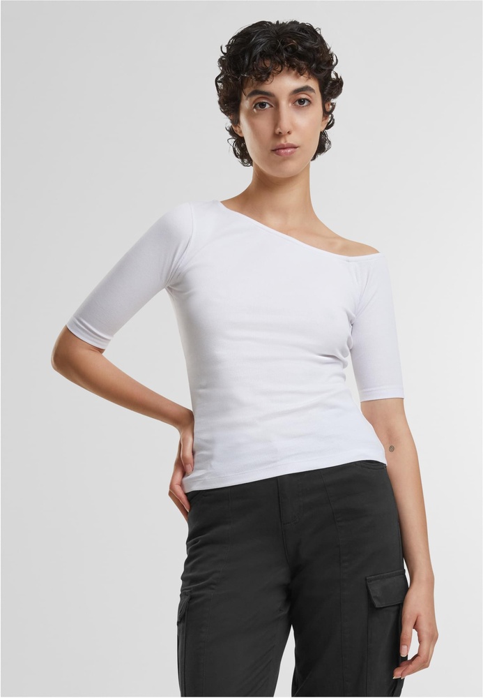 UrbanClassicsDamenLadiesOrganicAsymmetricRibTee2-PackTB7096A