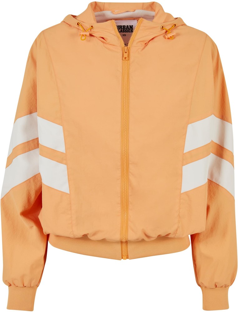 UrbanClassicsDamenJackeLadiesCrinkleBatwingJacketColPaleorangeWhitesand-3XL