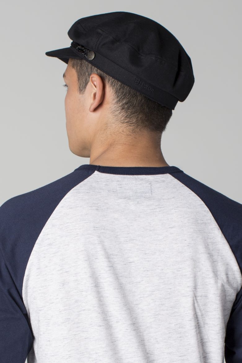 BrixtonCapFiddlerBlackHerringbone