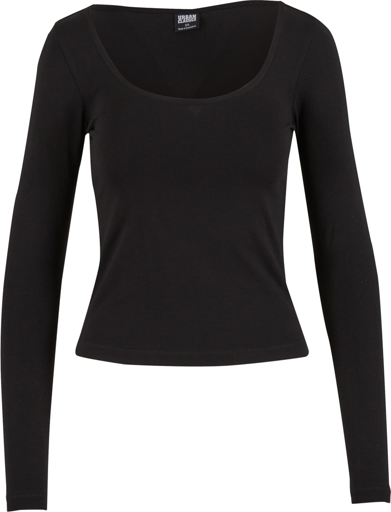 UrbanClassicsDamenLadiesWideNeckLongsleeveTB7162Black-3XL