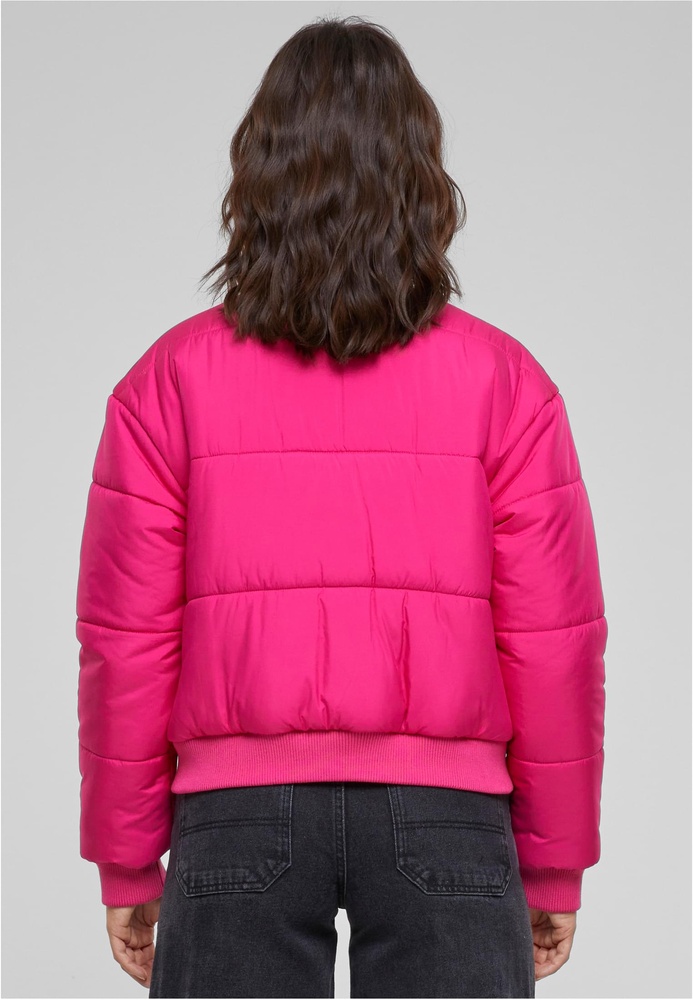 UrbanClassicsDamenLadiesPufferBlousonTB6152Hibiskuspink-3XL