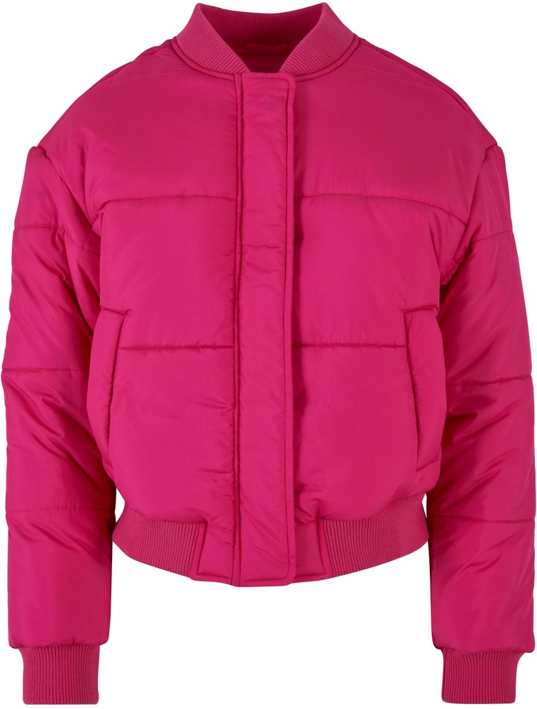 UrbanClassicsDamenLadiesPufferBlousonTB6152Hibiskuspink-3XL