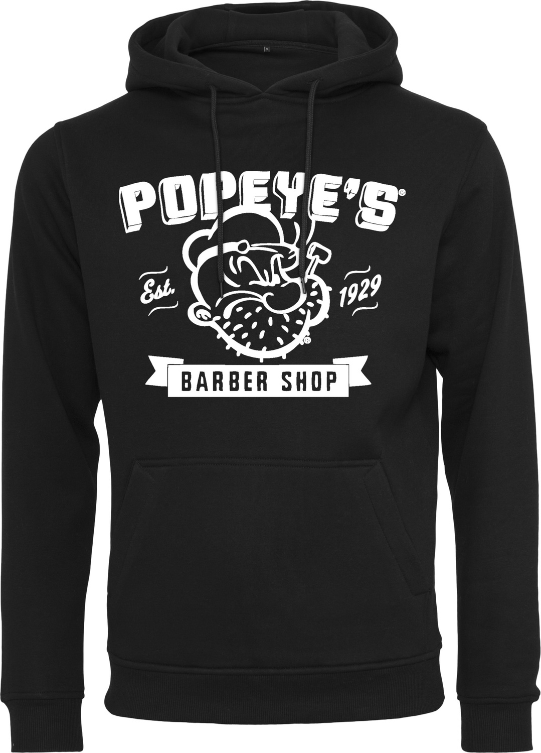 MerchcodeSweatshirtPopeyeBarberShopHoodyBlack