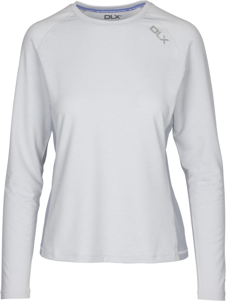 DLXDamenLongsleeveKatherineTopPaleGreyMarl-XXS