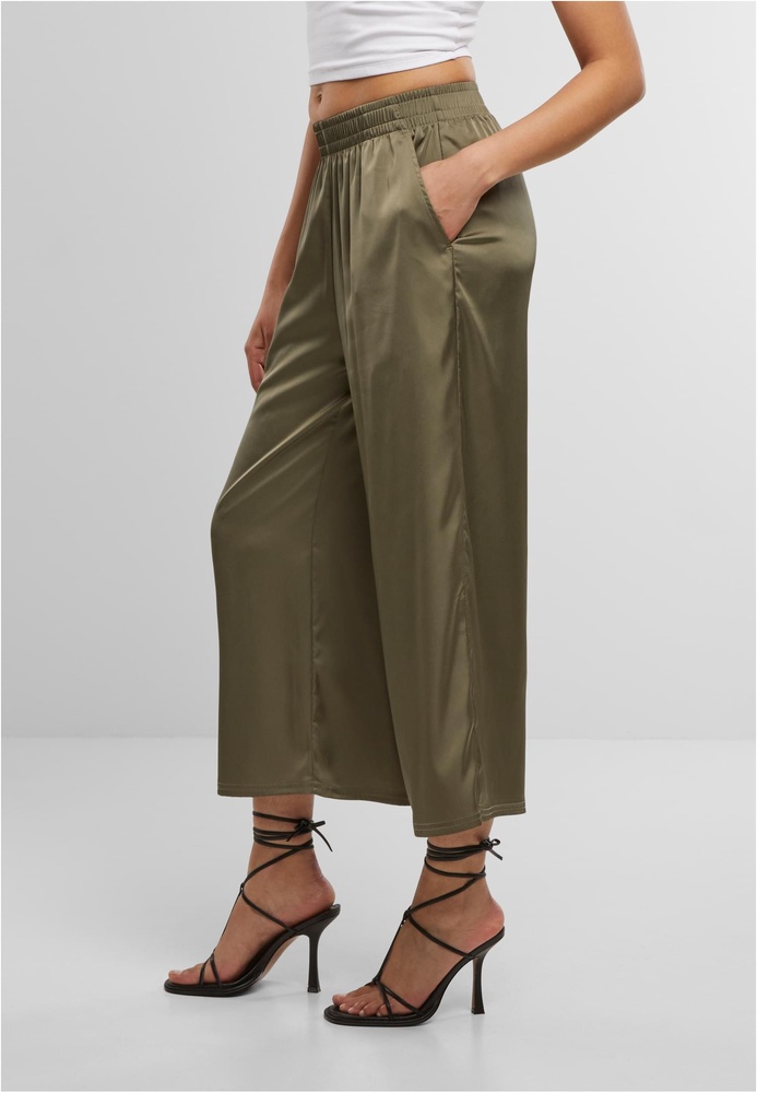 UrbanClassicsDamenLadiesSatinWideLegCulotteTB7488Paleolive-3XL
