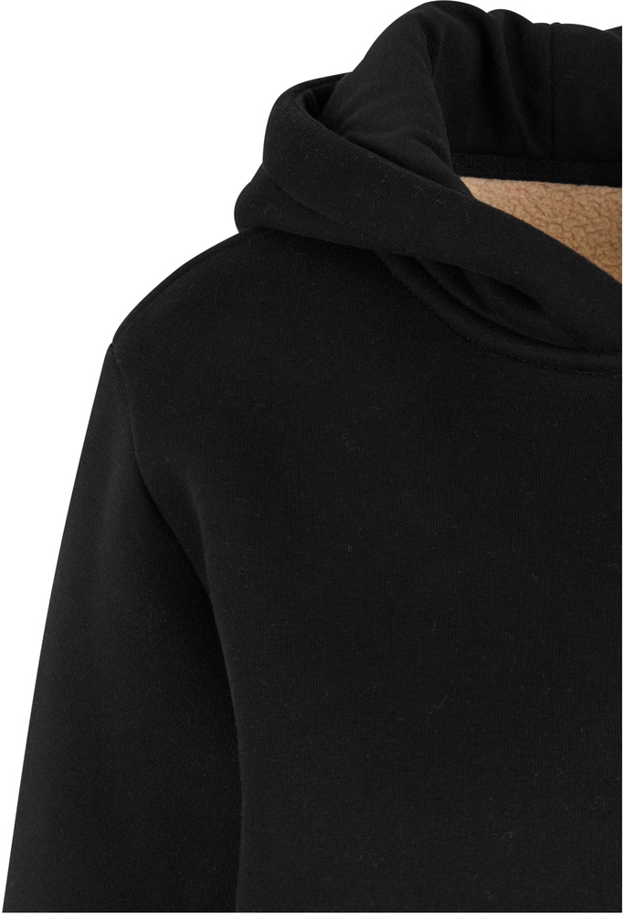 UrbanClassicsDamenLadiesBondedSherpaZipHoodyTB7166Black-3XL