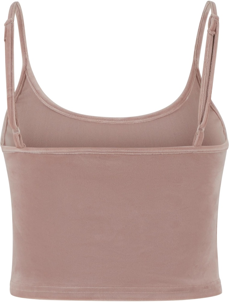 UrbanClassicsDamenLadiesShortVelvetTopTB7115Duskrose-3XL