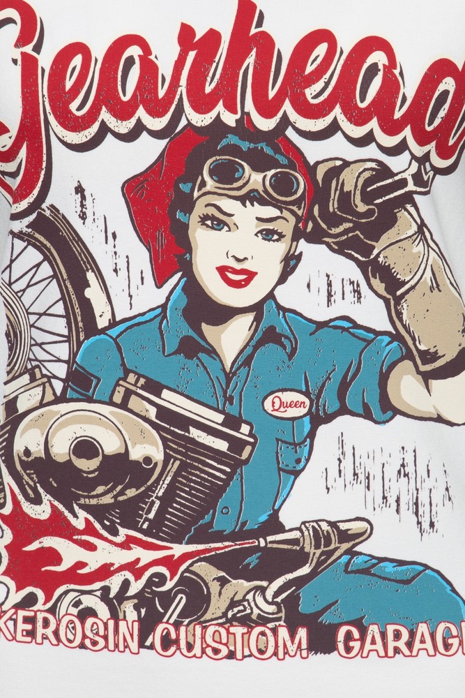 QueenKerosinT-ShirtmitFrontprintundRundhalsausschnittQK4215357207Offwhite