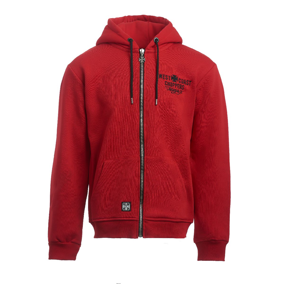 WCCWestCoastChoppersHoodieMotorcycleCoZipHoodyRed-S