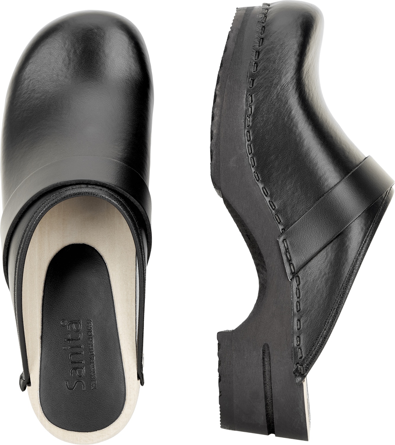 SanitaDamenOffenerClogWood-RitaOpenBlack