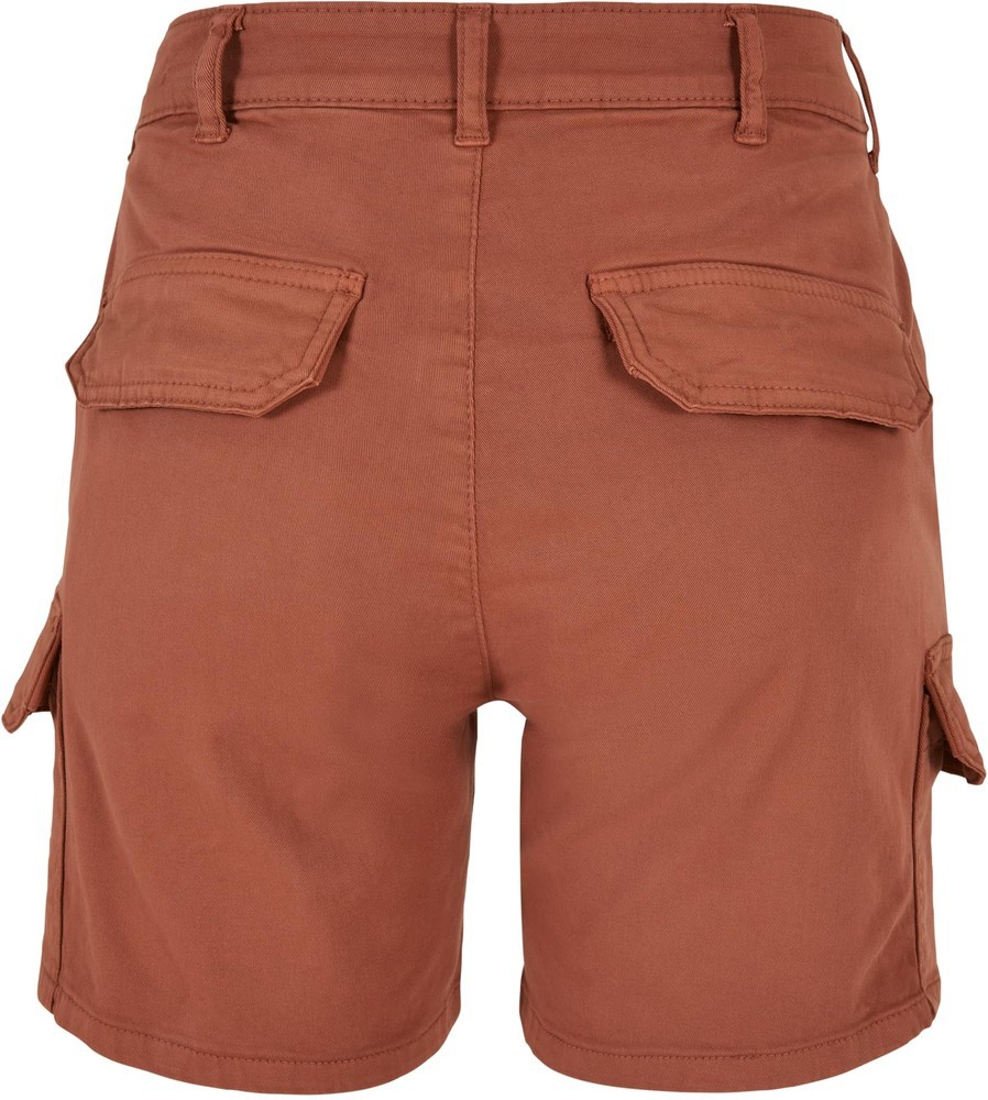 UrbanClassicsDamenLadiesHighWaistCargoShortsTerracotta-26