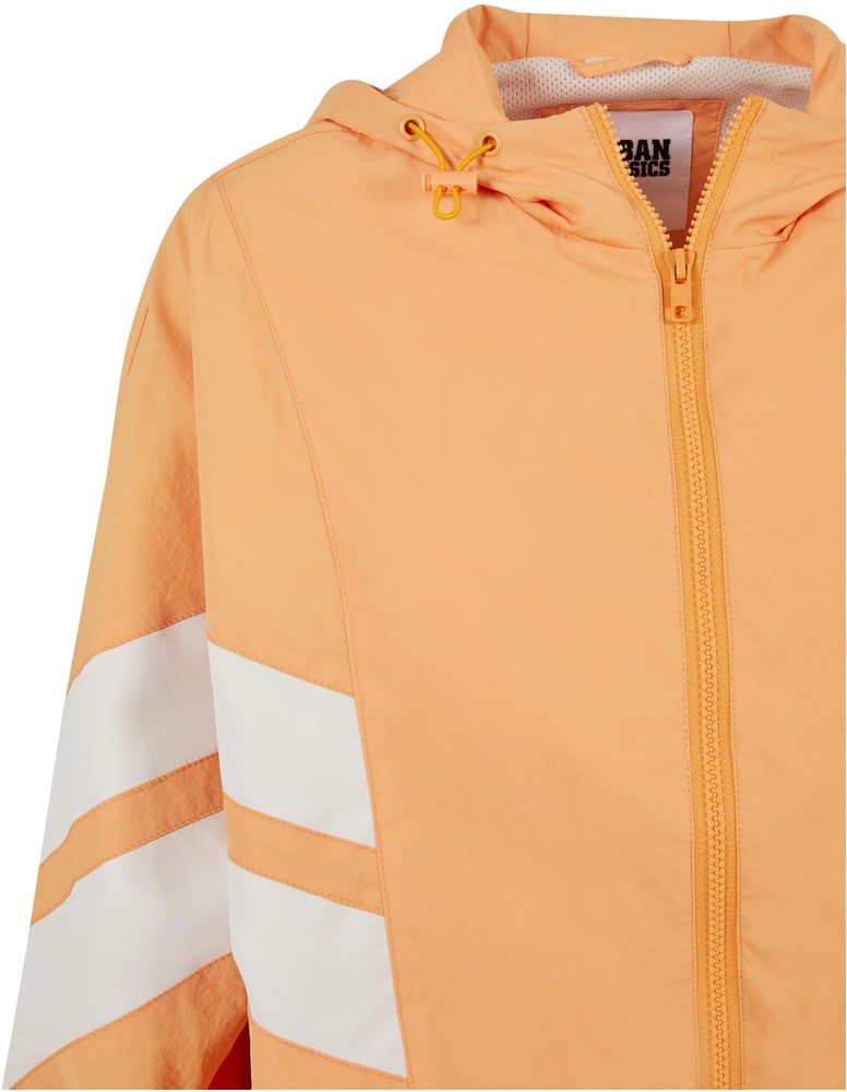 UrbanClassicsDamenJackeLadiesCrinkleBatwingJacketColPaleorangeWhitesand-3XL