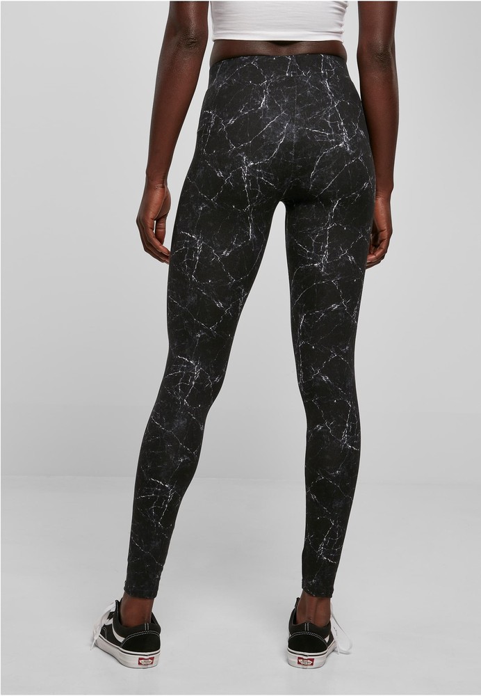 UrbanClassicsDamenLadiesSoftAopLeggingsBlackmarble-3XL