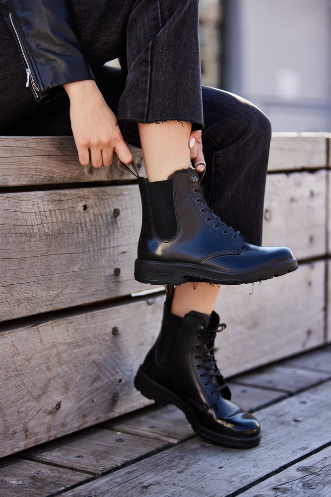 BlundstoneDamenStiefelBoots2219BlackBrushLeatherLace-Up