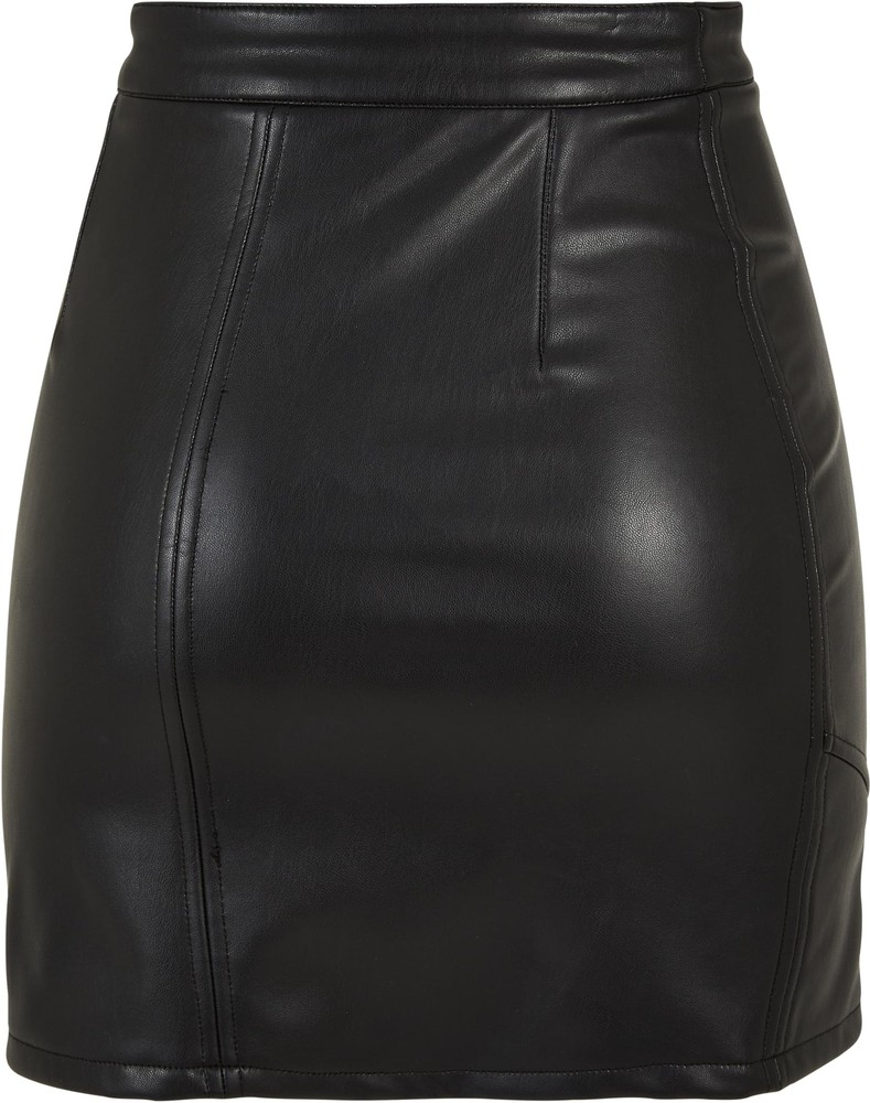 UrbanClassicsDamenRockLadiesSyntheticLeatherBikerSkirtBlack