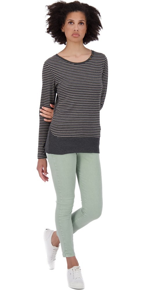 AlifeKickinDamenConnyAKZLongsleeveMoonlessMelange-2XL