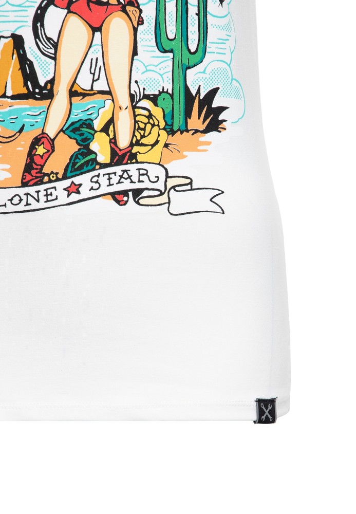 QueenKerosinDamenContrastT-ShirtDeepinTexas