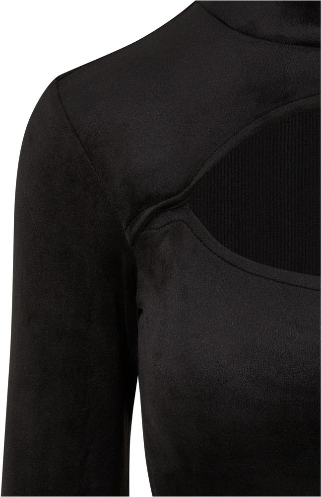 UrbanClassicsDamenLadiesVelvetCut-OutTurtleneckBody