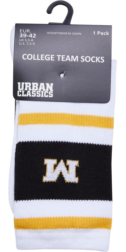 UrbanClassicsSockenCollegeTeamSocksCaliforniayellowBlackWhite-43-46