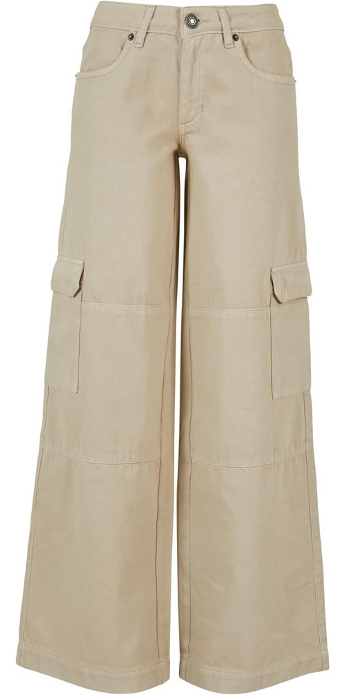 UrbanClassicsDamenJeansLadiesLowWaistCargoDenim