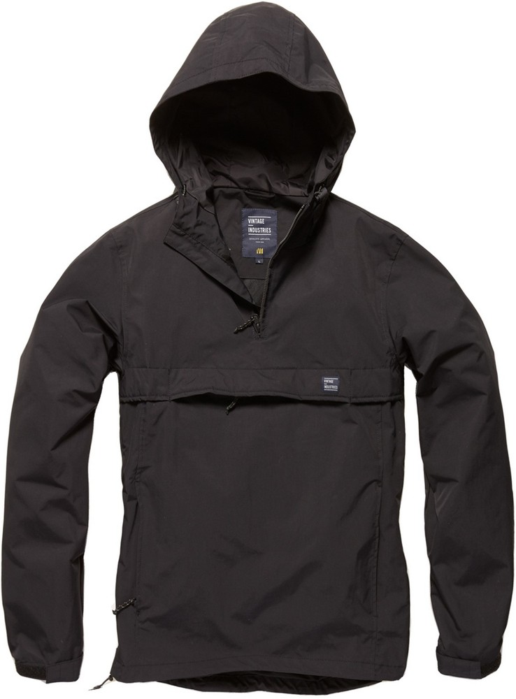 VintageIndustriesWindbreakerbergangsjackeShooterAnorakBlack