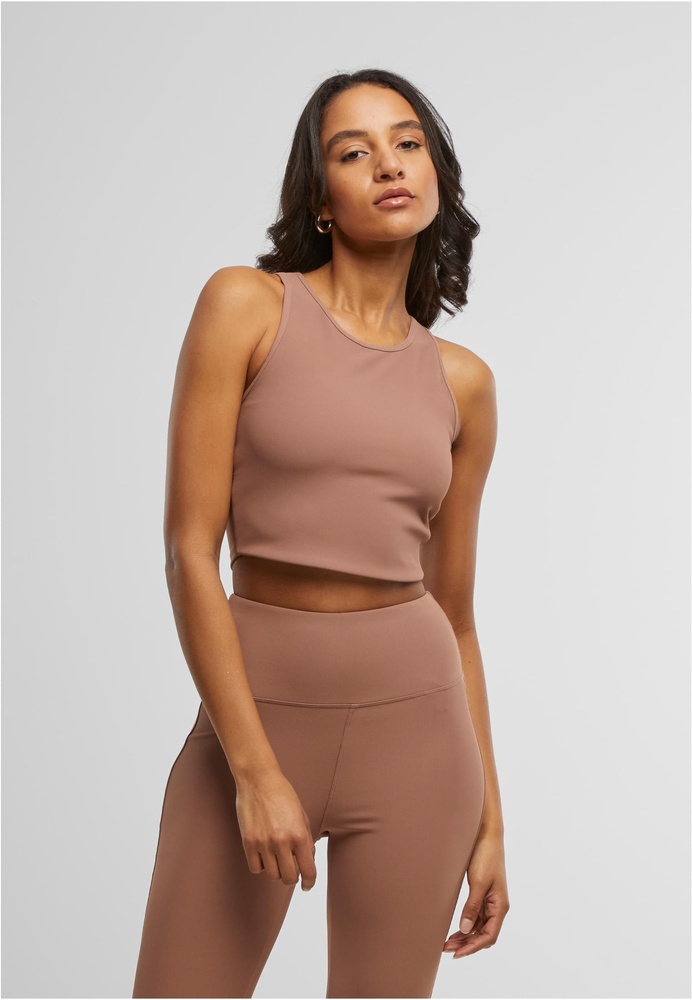 UCYogaDamenSport-BHLadiesSportsTopRibTB7802LightBrown-L