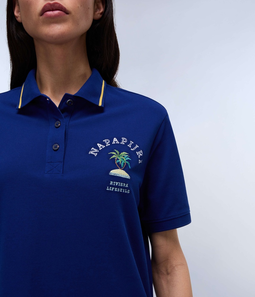 NapapijriDamenPoloShirtE-FeteSsNP0A4ILABellwetherBlue-XXS