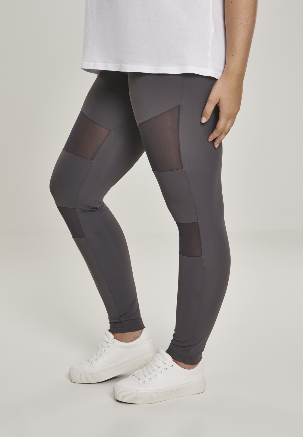 UrbanClassicsDamenLeggingsLadiesTechMeshLeggingsRawGrey-3XL