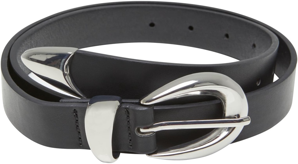 UrbanClassicsChunkyBuckleLoopSyntheticLeatherBeltTB7211BlackSilver-LXL