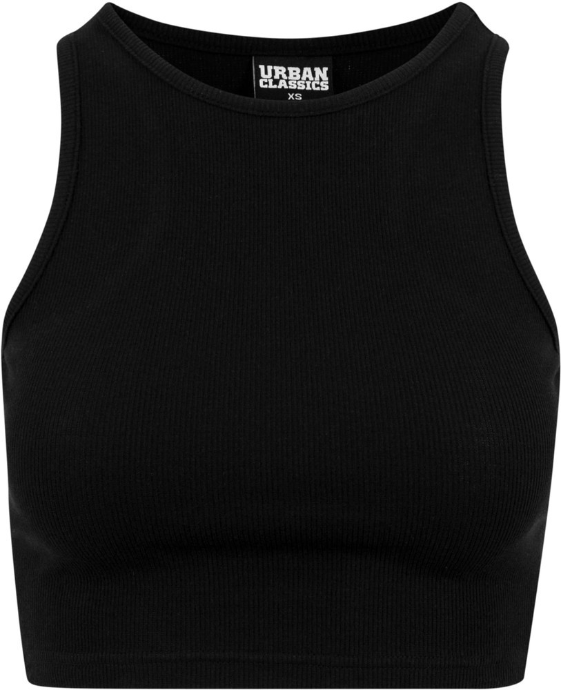 UrbanClassicsDamenLadiesCroppedRibTopBlack-3XL